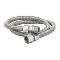 Dormont - 3/4" Inlet, 3/4" Outlet FIP x MIP Gas Connector - 48" Long, 1/2" Hose ID - Caliber Tooling