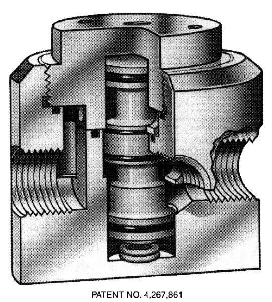 Simtech - 1/2" NPTF Diverator Air Valve - 150 Max psi, PP/EPDM Material - Caliber Tooling