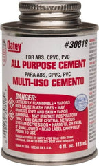 Oatey - 4 oz All-Purpose Medium Bodied Cement - Clear, Use with ABS, PVC & CPVC up to 6" Diam - Caliber Tooling