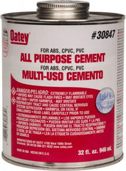 Oatey - 32 oz All-Purpose Medium Bodied Cement - Clear, Use with ABS, PVC & CPVC up to 6" Diam - Caliber Tooling