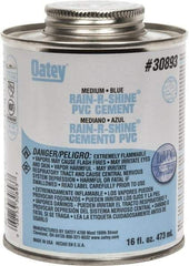 Oatey - 16 oz Medium Bodied Cement - Blue, Use with PVC up to 6" Diam - Caliber Tooling