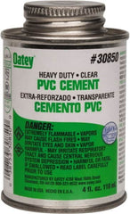 Oatey - 4 oz Heavy Duty Cement - Clear, Use with PVC up to 12" Diam - Caliber Tooling