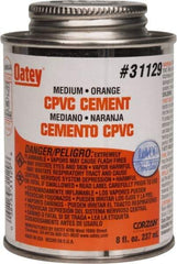 Oatey - 8 oz Medium Bodied Cement - Orange, Use with CPVC & CTS up to 6" Diam - Caliber Tooling