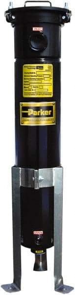 Parker - 2 Inch, Stainless Steel, Bag Filter Housing - FNPT End Connection, 80 GPM Max Flow - Caliber Tooling