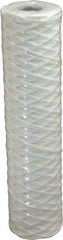 Parker - 2-1/2" OD, 1µ, Cotton String-Wound Cartridge Filter - 10" Long - Caliber Tooling