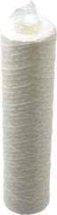 Parker - 2-1/2" OD, 5µ, Polypropylene Cotton String-Wound Cartridge Filter - 10" Long - Caliber Tooling