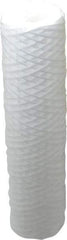 Parker - 2-1/2" OD, 50µ, Polypropylene Cotton String-Wound Cartridge Filter - 10" Long - Caliber Tooling