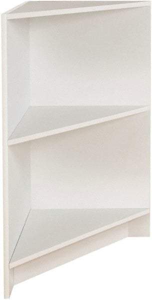 ECONOCO - 1 Shelf, Closed Shelving Corner Block - 20 Inch Wide x 20 Inch Deep x 38 Inch High, White - Caliber Tooling