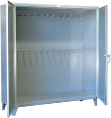 Strong Hold - Pegboard Storage Cabinet - Steel, 36" Wide x 24" Deep x 78" High, Dark Gray - Caliber Tooling