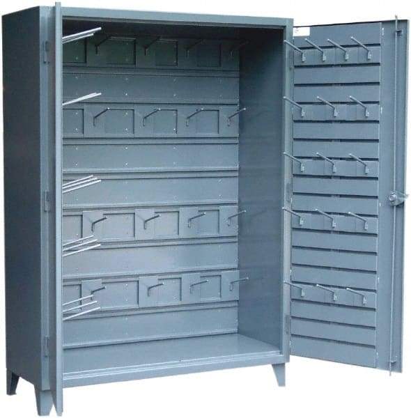 Strong Hold - Locking Storage Cabinet - Steel, 60" Wide x 24" Deep x 78" High, Dark Gray - Caliber Tooling