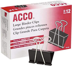 ACCO - 2" Wide Binder Clip - Black/Silver - Caliber Tooling