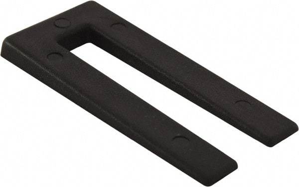 Precision Brand - 500 Piece, 2" Wide x 3" Long Polystyrene Taper Shim - Black, ±10% Tolerance - Caliber Tooling