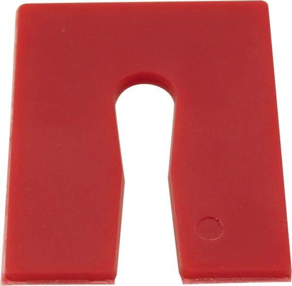 Precision Brand - 504 Piece, 1/8" Thick x 3" Wide x 4" Long Polystyrene Slotted Shim - Red, ±10% Tolerance - Caliber Tooling