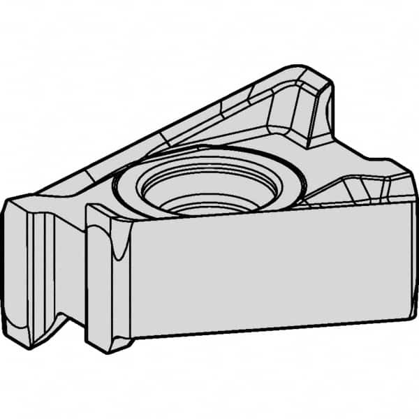 Kennametal - LNPU545 GE Grade KC522M Carbide Milling Insert - AlTiN Finish, 7mm Thick, 2mm Corner Radius - Caliber Tooling