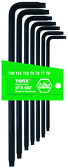 7 Piece - T6; T7; T8; T9; T10; T15; T20 MagicRing® Screw Holding - Torx Long Arm L-Key Set - Caliber Tooling