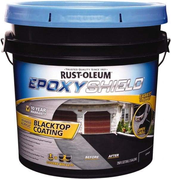 Rust-Oleum - 2 Gal Pail Flat Black Blacktop Coating - <50 g/L VOC Content - Caliber Tooling