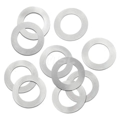 Round Shims; Shim Type: Arbor Shim; Thickness: .002; Inside Diameter: 1″; Outside Diameter: 1.5″; Material: Stainless Steel