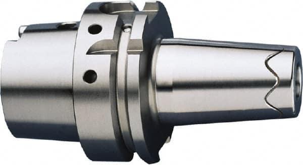 HAIMER - 14mm Hole Diam, HSK63A Taper Shank Shrink Fit Tool Holder & Adapter - 130mm Projection, 27mm Nose Diam, 47mm Clamping Depth, 25,000 RPM, Through Coolant - Exact Industrial Supply