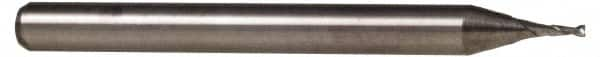 Accupro - 0.05", 2 Flute, Single End, Solid Carbide, 0.015" Corner Radius End Mill - 1-1/2" OAL, 30° Helix, Right Hand Flute, 0.15" LOC, Right Hand Cut - Caliber Tooling