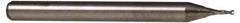 Accupro - 0.05", 2 Flute, Single End, Solid Carbide, 0.015" Corner Radius End Mill - 1-1/2" OAL, 30° Helix, Right Hand Flute, 0.15" LOC, Right Hand Cut - Caliber Tooling