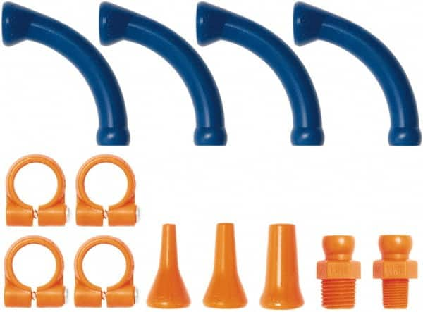 Loc-Line - 1/4" Hose Inside Diam, Coolant Hose Extended Elbow - For Use with Loc-Line Modular Hose System - Caliber Tooling