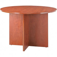 ALERA - 29-1/2" High Stationary Conference Table - 1" Thick, Medium Cherry, Wood Grain Laminate - Caliber Tooling