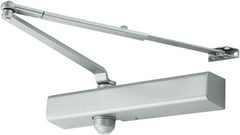 Falcon - 13-1/4" Closer Body Length, Medium Duty Multi-Sized Door Closer Manual Damper - Aluminum Finish, Non-Handed - Caliber Tooling