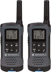 Motorola - 16 Mile Range, 22 Channel, 0.5 & 1.5 Watt, Series Talkabout, Recreational Two Way Radio - FRS/GMRS Band, 462.55 to 467.7125 Hz, AA & NiMH Battery, 12 NiMH & 29 AA hr Life, 9.45" High x 8.66" Wide x 2.44" Deep, Low Battery Alerts - Caliber Tooling