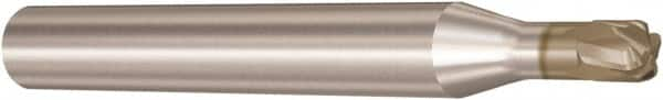 Seco - 1mm, 4 Flute, Single End, Solid Carbide, 0.5mm Corner Radius End Mill - 50mm OAL, 10° Helix, Right Hand Flute, 0.5mm LOC, Right Hand Cut, 8mm Extended Reach - Caliber Tooling