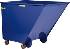 Vestil - 200 Lb Load Capacity, 1.0 Cu Yd, Steel Dump Hopper - 38-1/4" Wide x 58-3/16" Long x 36-3/16" High, Blue - Caliber Tooling