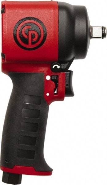 Chicago Pneumatic - 1/2" Drive, 9,400 RPM, 450 Ft/Lb Torque Impact Wrench - Pistol Grip Handle, 22 CFM, 1/4" Inlet - Caliber Tooling