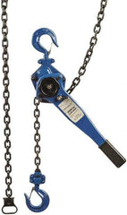 Value Collection - 3,000 Lb Lifting Capacity, 10' Lift Height, Lever Hoist - Made from Chain, 44 Lb Avg Pull to Lift Rated Load, 1 Chain - Caliber Tooling