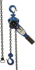 Value Collection - 1,500 Lb Lifting Capacity, 10' Lift Height, Lever Hoist - Made from Chain, 33 Lb Avg Pull to Lift Rated Load, 1 Chain - Caliber Tooling