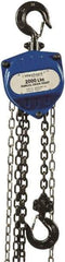 Value Collection - 2,000 Lb Lifting Capacity, 15' Lift Height, Hand Hoist - Made from Chain, 36' Overhaul to Lift 1', 79 Lb Avg Pull to Lift Rated Load, 1 Chain - Caliber Tooling