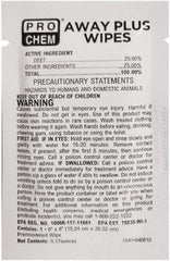 Pro Chem - 50 Count 25% DEET Towelette - For Mosquitos, Chiggers, Gnats, Stable Flies, Fleas, Ticks, Black Flies, Sand Flies - Caliber Tooling