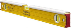 Stabila - 24" Long 3 Vial Spirit Level - Aluminum, Yellow, 2 Plumb & 1 Level Vials - Caliber Tooling