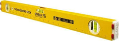 Stabila - 24" Long 3 Vial Spirit Level - Aluminum, Yellow, 2 Plumb & 1 Level Vials - Caliber Tooling