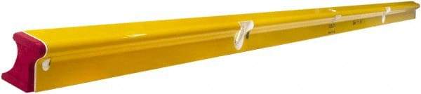 Stabila - 96" Long 3 Vial R-Beam Level - Aluminum, Yellow, 2 Plumb & 1 Level Vials - Caliber Tooling