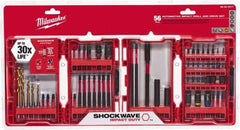 Milwaukee Tool - 56 Piece, Drill & Drive Set - 1/16 to 1/4" Hex, Multi-Purpose Tool Kit Kit, 1/4" Drive, Phillips, Torx, Magnetic Bit Holder, 1/4" Drive Bits Point - Caliber Tooling