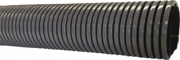 Flexaust - 2-1/2" ID, 29 Hg Vac Rating, 14 psi, Polyethylene Vacuum & Duct Hose - 50' Long, Gray, 5" Bend Radius, -40 to 140°F - Caliber Tooling