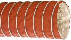 Flexaust - 8" ID, 4 Hg Vac Rating, 10 psi, Fiberglass Vacuum & Duct Hose - 25' Long, Red, 7" Bend Radius, -40 to 750°F - Caliber Tooling