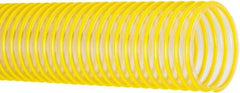 Flexaust - 2" ID, 28 Hg Vac Rating, 37 psi, Polyurethane Vacuum & Duct Hose - 25' Long, Yellow, 2.8" Bend Radius, -40 to 200°F - Caliber Tooling