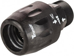 Transair - 1-1/2" ID, 40mm OD, Male Connector - Plastic, 232 Max psi, 1-1/2 Male NPT, 4-1/2" Long - Caliber Tooling