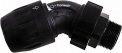 Transair - 7/8" ID, 25mm OD, 45° Male Elbow - Plastic, 232 Max psi, 1/2 Male NPT - Caliber Tooling