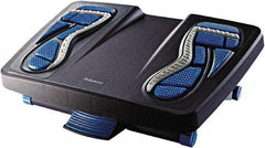 FELLOWES - 17-7/8" Wide, 6-1/2" High Foot Rest - Charcoal, Blue & Gray - Caliber Tooling