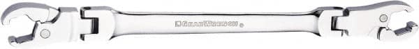 GearWrench - 10 x 12mm, Double End Head, Ratcheting Flare Nut Wrench - Chrome Vanadium Steel, Full Polish - Caliber Tooling