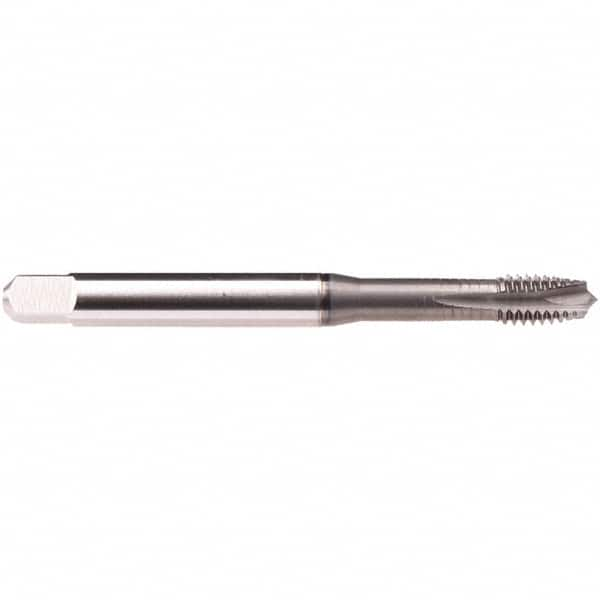 Emuge - 1/4-28 UNF 4 Flute BT Bottoming Spiral Flute Tap - High Speed Steel, GLT-1 Finish, 3.15" OAL, Right Hand Flute, Right Hand Thread, Series Rekord B-Z - Caliber Tooling