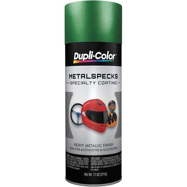 Dupli-Color - Metal Specks Shimmering Green Automotive Topcoat - 11 oz Aerosol Can - Caliber Tooling