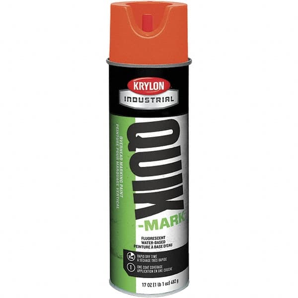 Krylon - 20 fl oz Orange Marking Paint - 664' Coverage at 1" Wide, Water-Based Formula, 432 gL VOC - Caliber Tooling