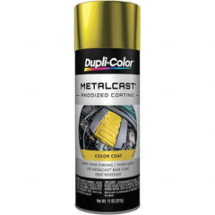 Dupli-Color - 11 oz Yellow Anodized Automotive Heat Resistant Paint - Metallic Finish, 500°F Max Temp, Comes in Aerosol Can - Caliber Tooling